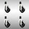 Service Caster 4 Inch 316SS Soft Rubber Wheel Swivel 1-3/4 Inch Expanding Stem Caster Set SCC SCC-SS316EX20S414-SRS-134-4 - alternate 1